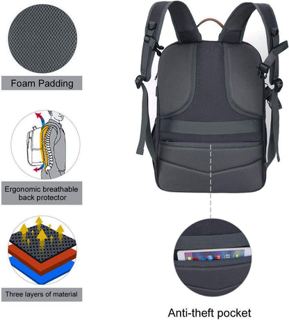MOSISO Camera Backpack 17.3 inch, DSLR/SLR/Mirrorless Case with Laptop Compartment&Built-in Photography Insert Bag&USB-charging Port&Rain Cover Compatible with Canon/Nikon/Sony/Laptop, Space Gray