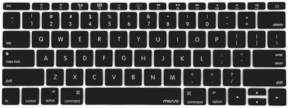 MOSISO Silicone Keyboard Cover Protective Skin Compatible with MacBook Pro 13 inch 2017 2016 Release A1708 Without Touch Bar & Compatible with MacBook 12 inch A1534, Black