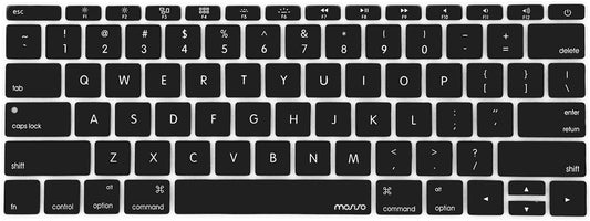 MOSISO Silicone Keyboard Cover Protective Skin Compatible with MacBook Pro 13 inch 2017 2016 Release A1708 Without Touch Bar & Compatible with MacBook 12 inch A1534, Black