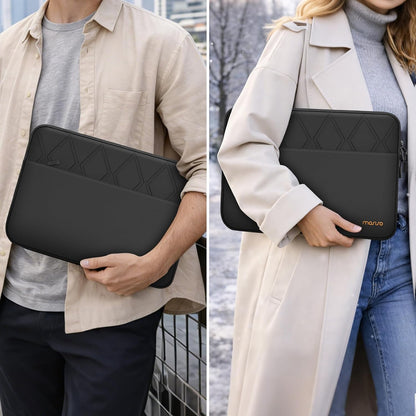 MOSISO Rhombus Padded Laptop Sleeve,13‑13.3‑Inch,Top‑Loading‑Zipper,Front‑Horizontal‑Pocket & Rear Trolley‑Sleeve