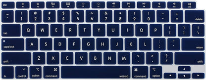 MOSISO Keyboard Cover Compatible with MacBook Air 13 inch 2022 2021 2020 Release A2337 M1 A2179 Retina Display with Touch ID Backlit Magic Keyboard, Waterproof Protective Silicone Skin, Black