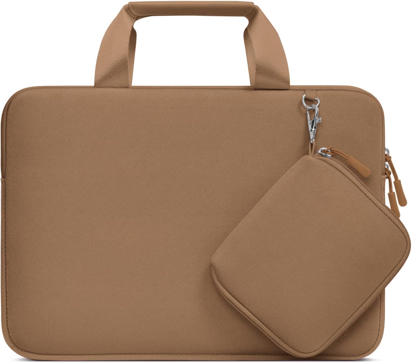MOSISO Laptop Case 13.3 inch, 13-13.3 inch Laptop Sleeve Bag Compatible with MacBook Air/Pro 13 / Pro 14, HP Dell ASUS, Neoprene Carrying Computer Bag with Handle&Detachable Small Case, Antique Green