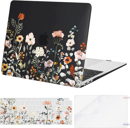MOSISO Compatible with MacBook Air 13 inch Case 2018-2022 Release A2337 M1 A2179 A1932 Retina Display, Plastic Garden Flowers Hard Shell&Keyboard Cover&Screen Protector