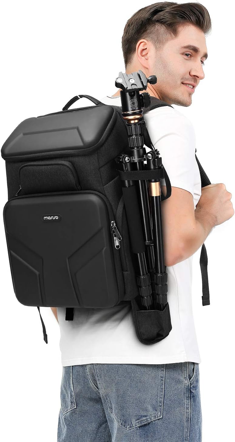 MOSISO Camera Backpack,DSLR/SLR/Mirrorless Photography Waterproof 17.3 inch Camera Bag with Front Hard Shell&Laptop Compartment&Tripod Holder&Rain Cover Compatible with Canon/Nikon/Sony, Space Gray mysite
