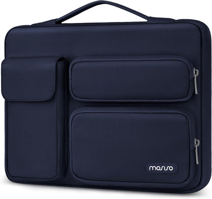 MOSISO 360 Protective Laptop Case 13.3 inch, 13-13.3 inch Laptop Sleeve Compatible with MacBook Air/Pro 13 / Pro 14, HP Dell ASUS Lenovo, Side Open Bag with 2 Raised&1 Flapover Pockets, Lavender Gray mysite