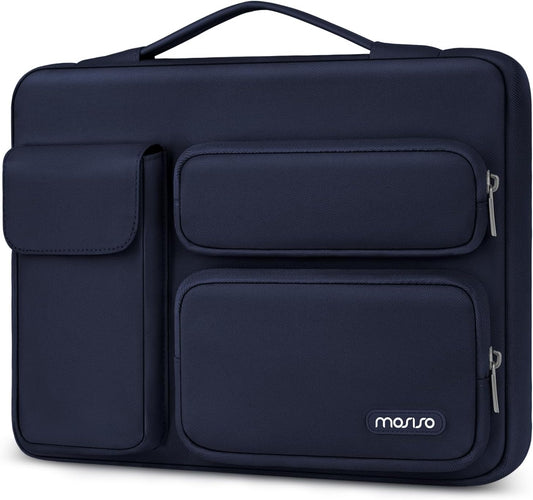MOSISO 360 Protective Laptop Case 13.3 inch, 13-13.3 inch Laptop Sleeve Compatible with MacBook Air/Pro 13 / Pro 14, HP Dell ASUS Lenovo, Side Open Bag with 2 Raised&1 Flapover Pockets, Lavender Gray mysite