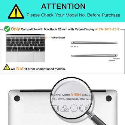 MOSISO Compatible with MacBook 12 inch Case A1534, 2017-2015, Crystal Clear | Crack & Scratch Resistant Protective Plastic Hard Shell Case Cover
