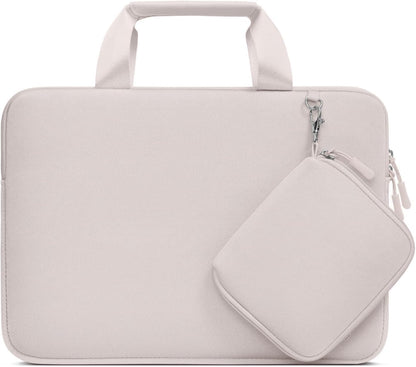 MOSISO Laptop Case 13.3 inch, 13-13.3 inch Laptop Sleeve Bag Compatible with MacBook Air/Pro 13 / Pro 14, HP Dell ASUS, Neoprene Carrying Computer Bag with Handle&Detachable Small Case, Antique Green
