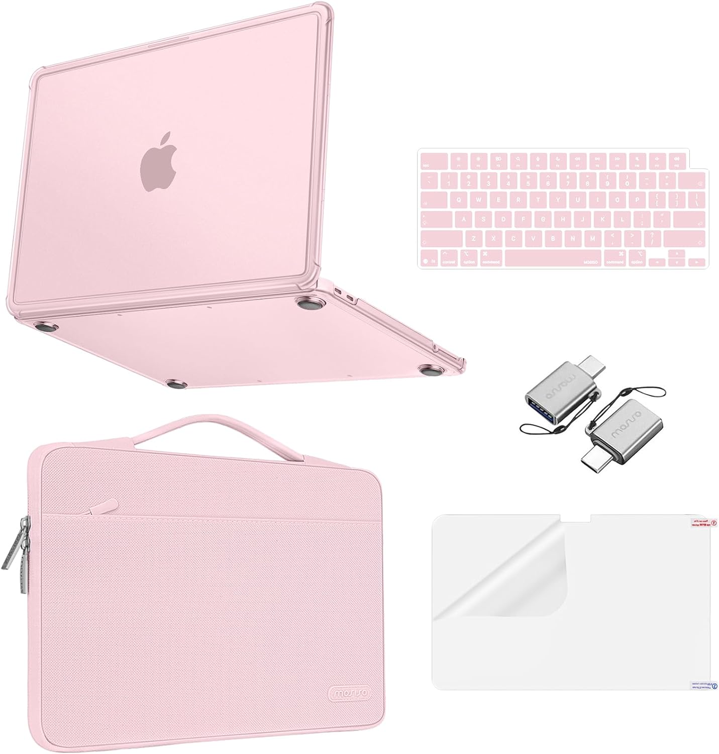 MOSISO Compatible with MacBook Neo Case 13 inch 2026 Release A3404, Matte Finish Reinforced Corner Defense Crack-Resistant Hard Shell&Carrying Sleeve Bag&Keyboard Skin&Type C&Screen Film