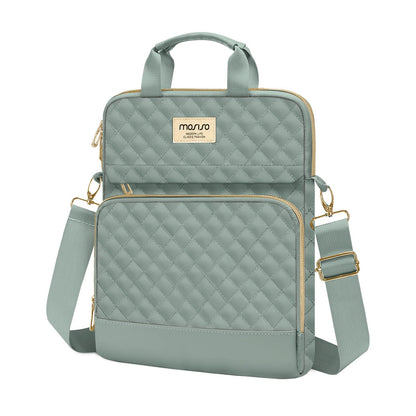 MOSISO 12.9 inch Tablet Sleeve for iPad Pro 13 M4 & iPad Air 13 M3 M2, iPad Pro 12.9 M2 M1 6/5th with Magic Keyboard,Square Quilted Carrying Case with Front 2 Pockets, Black