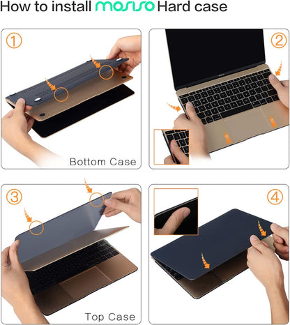 MOSISO Compatible with MacBook 12 inch Case A1534, 2017-2015, Crystal Clear | Crack & Scratch Resistant Protective Plastic Hard Shell Case Cover
