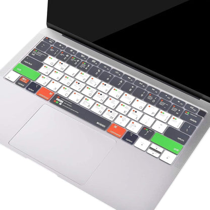 MOSISO Keyboard Cover Compatible with MacBook Air 13 inch 2019 2018 Release A1932 with Retina Display & Touch ID, Waterproof Dust-Proof Protective Silicone Skin, Mac OS X Shortcut, Gray