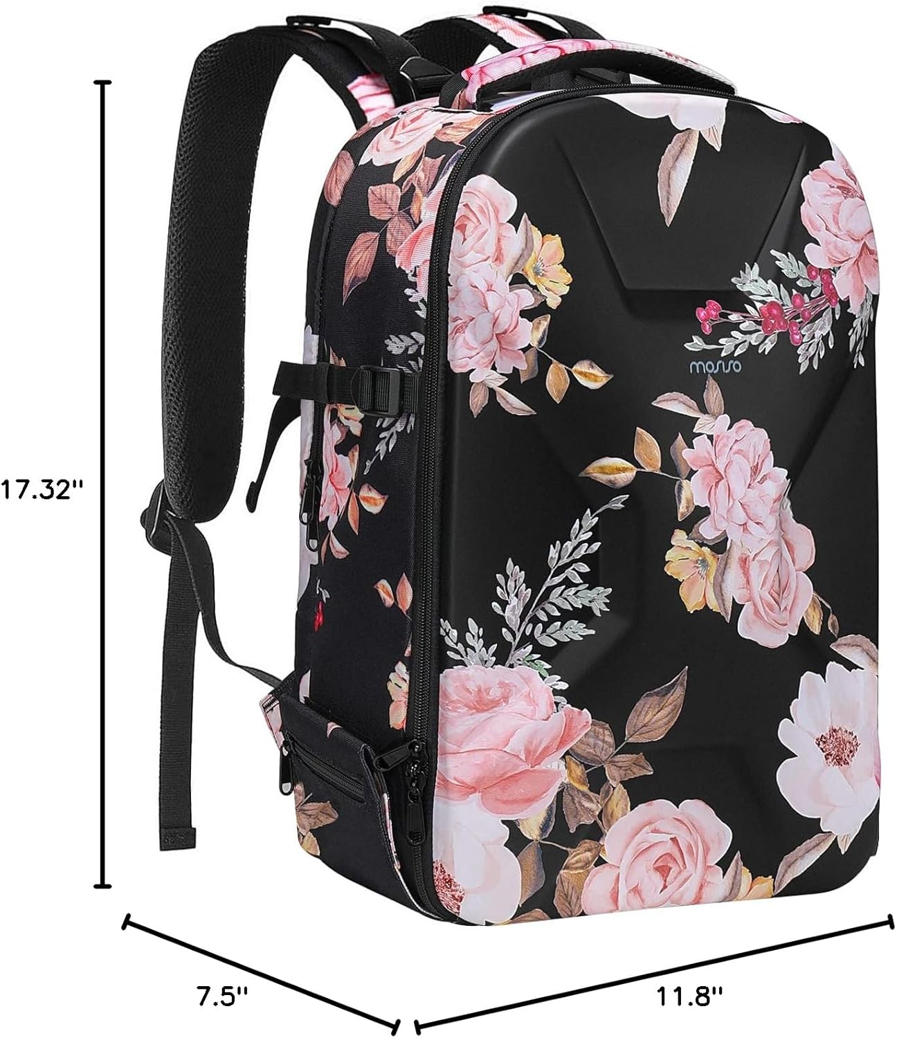 MOSISO Camera Backpack, DSLR/SLR/Mirrorless Photography Camera Bag Peony Waterproof Hardshell Case with Tripod Holder & Laptop Compartment Compatible with Canon/Nikon/Sony/DJI Mavic Drone, Black mysite