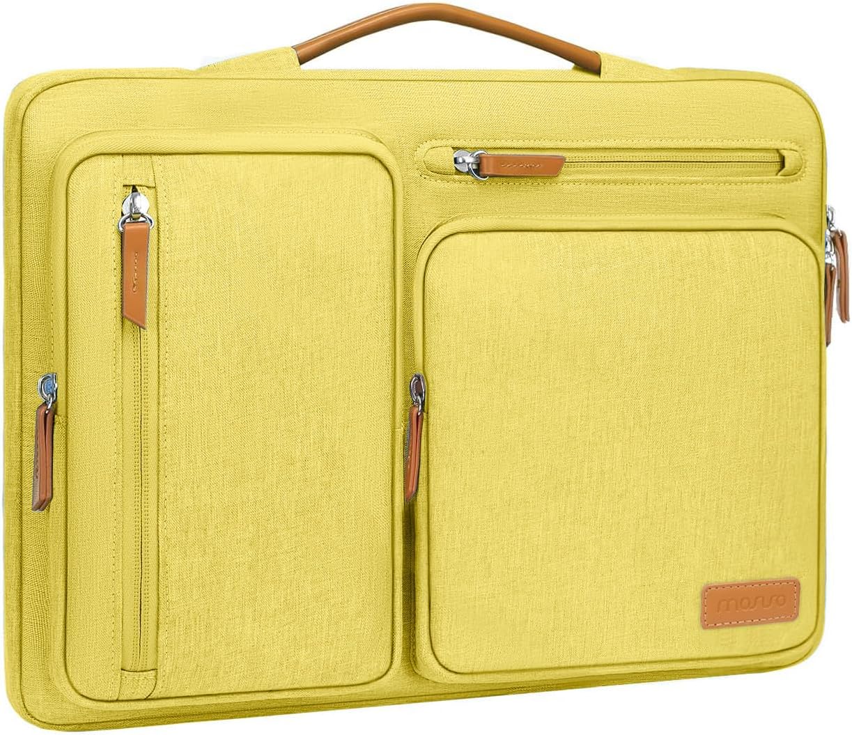 MOSISO 360 Protective Laptop Case 13-17.3 inch, 13 13.3 14 15 16 17.3 inch Laptop Sleeve Compatible with MacBook Air M4 M3 M2 2025 2024 2023, Dell XPS Plus, Side Open Carrying Case with 4 Zipper Pockets&Handle