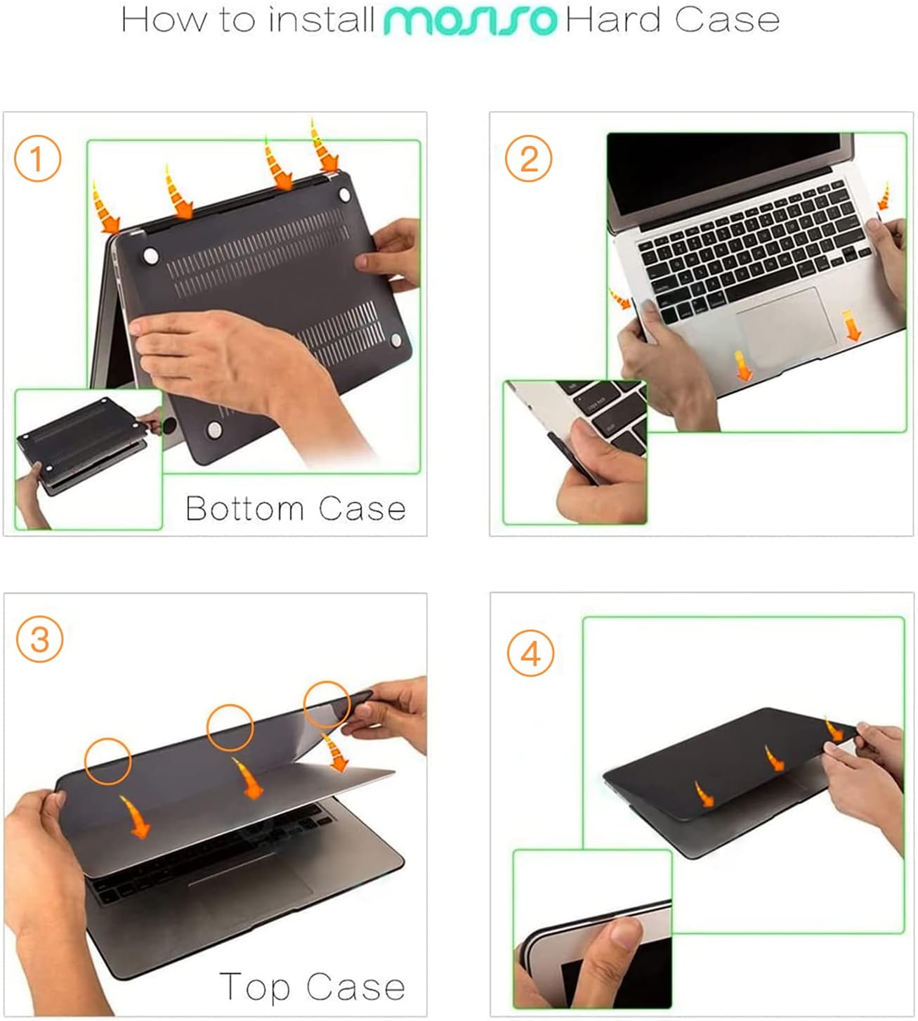 MOSISO Plastic Hard Shell Case & Keyboard Cover Skin & Screen Protector Only Compatible with MacBook Air 11 inch (Models: A1370 & A1465)