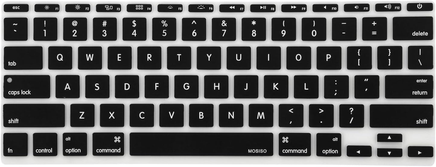 MOSISO Protective Keyboard Cover Skin Compatible with MacBook Air 11 inch A1370 A1465, Black