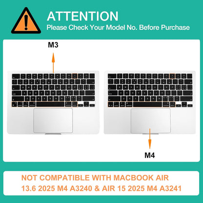 MOSISO Keyboard Cover Compatible with MacBook Air 15 inch M3 A3114 M2 A2941/Air 13.6 A3113 A2681/Pro 14/16 M4 M3 M2 M1, Mac OS X Shortcut, Gray