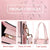 MOSISO Laptop Tote Bag for Women, 15.6 inch Work Teacher Laptop Bag, PU Leather Curved Line Computer Briefcase, Large Capacity Handbag for Business Office, Pink