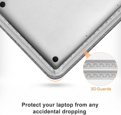 MOSISO 360 Protective Laptop Bag, 13-15.6 inch Computer Bag Compatible with MacBook Pro 14/16, HP, Dell, Asus Notebook, Side Open Sleeve with 2 Rectangle Zipper Pockets&Extendable Handle, Gray iMosiso