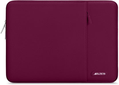 MOSISO Laptop Case 13-18.5 inch, 12.3 13 13.3 14 15 16 17.3 18.5 24 inch Laptop Sleeve Compatible with MacBook Pro 16 M5 M4 M3 M2 M1, HP Acer Dell Lenovo ASUS, Polyester Vertical Computer Sleeve Bag with Pocket, Black