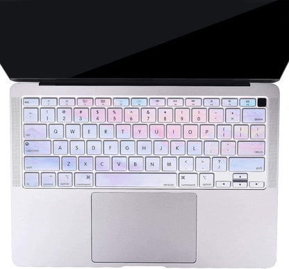 MOSISO Keyboard Cover Only Compatible with MacBook Air 13 inch 2021 2020 Release A2337 M1 A2179 Retina Display with Touch ID Backlit Magic Keyboard, Waterproof Protective Silicone Skin,Colorful Clouds