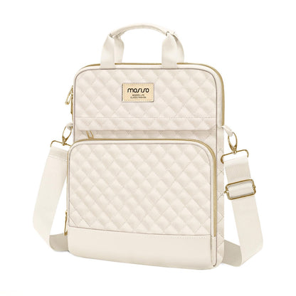 MOSISO 12.9 inch Tablet Sleeve for iPad Pro 13 M4 & iPad Air 13 M3 M2, iPad Pro 12.9 M2 M1 6/5th with Magic Keyboard,Square Quilted Carrying Case with Front 2 Pockets, Black