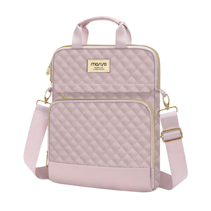 MOSISO 12.9 inch Tablet Sleeve for iPad Pro 13 M4 & iPad Air 13 M3 M2, iPad Pro 12.9 M2 M1 6/5th with Magic Keyboard,Square Quilted Carrying Case with Front 2 Pockets, Black