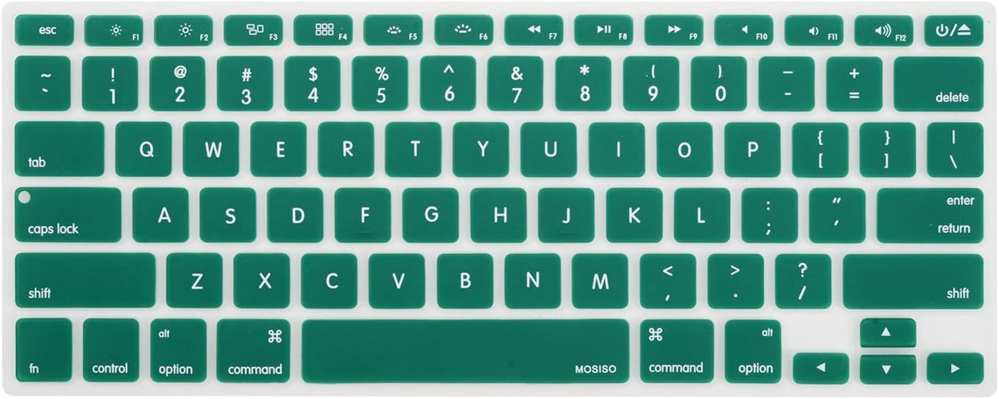 MOSISO Silicone Keyboard Cover Compatible with MacBook Air 13 inch A1466 A1369 2010-2017&Compatible with MacBook Pro 13/15 inch (with/Without Retina Display, 2015 or Older Version), Red