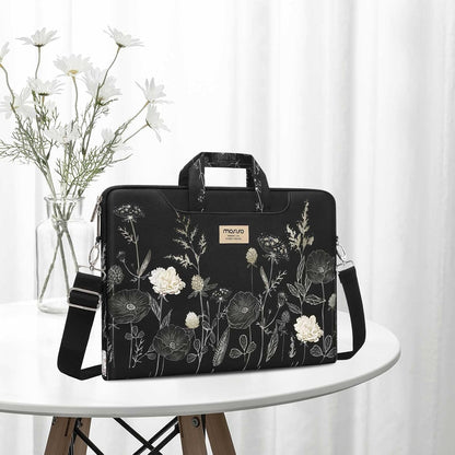 MOSISO Laptop Bag for Women 15.6 inch, 15-16 inch Computer Bag Compatible with MacBook Air 15 inch/Pro 16 inch, HP Dell Lenovo Asus Notebook, Laptop Messenger Shoulder Sleeve with Strap, Retro Flower