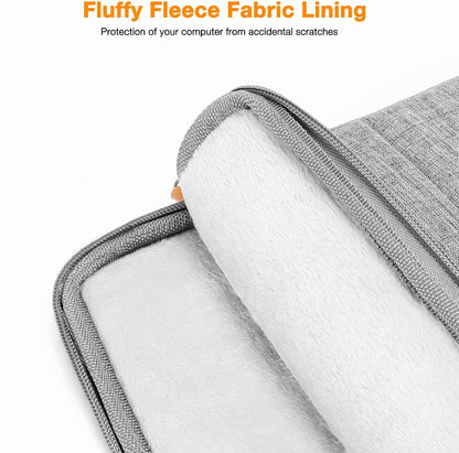 MOSISO Laptop Shoulder Bag, 15.6 inch Computer Bag Compatible with MacBook 16 inch, HP, Dell, Lenovo, Asus, Razer Notebook, Quilted Messenger Briefcase with Front Horizontal Pocket & Strap, Gray