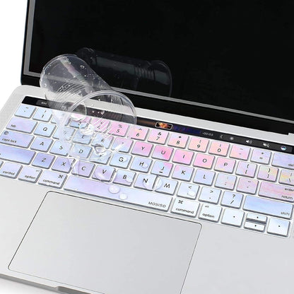 MOSISO Keyboard Cover Compatible with MacBook Pro with Touch Bar 13 and 15 inch 2019 2018 2017 2016 (Model: A2159, A1989, A1990, A1706, A1707),Pattern Silicone Skin Protector, Colorful Clouds