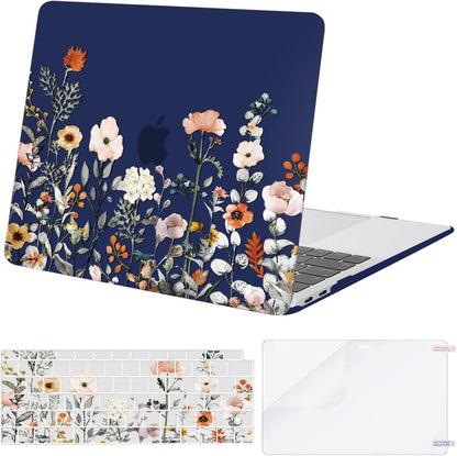 MOSISO Compatible with MacBook Air 13 inch Case 2018-2022 Release A2337 M1 A2179 A1932 Retina Display, Plastic Garden Flowers Hard Shell&Keyboard Cover&Screen Protector