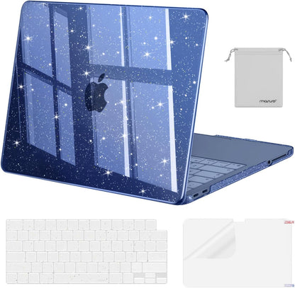 MOSISO Sparkly Glitter Case Compatible with MacBook Neo Case 13 inch 2026 | Model A3404 with A18 Pro Chip, Crack-Resistant Protective Hard Shell Case&Keyboard Cover&ScreenFilm&Pouch