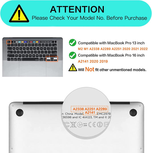 MOSISO Keyboard Cover Silicone Skin Compatible with MacBook Pro 13 inch M2 2023, 2022, 2021 2020 M1 A2338 A2289 A2251 & Compatible with MacBook Pro 16 inch 2020 2019 A2141 Touch ID, Colorful Clouds