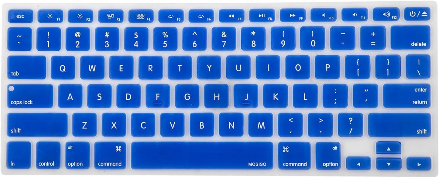 MOSISO Silicone Keyboard Cover Compatible with MacBook Air 13 inch A1466 A1369 2010-2017&Compatible with MacBook Pro 13/15 inch (with/Without Retina Display, 2015 or Older Version), Red