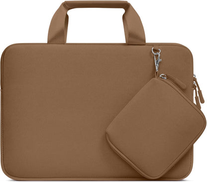 MOSISO Laptop Case 13.3 inch, 13-13.3 inch Laptop Sleeve Bag Compatible with MacBook Air/Pro 13 / Pro 14, HP Dell ASUS, Neoprene Carrying Computer Bag with Handle&Detachable Small Case, Antique Green