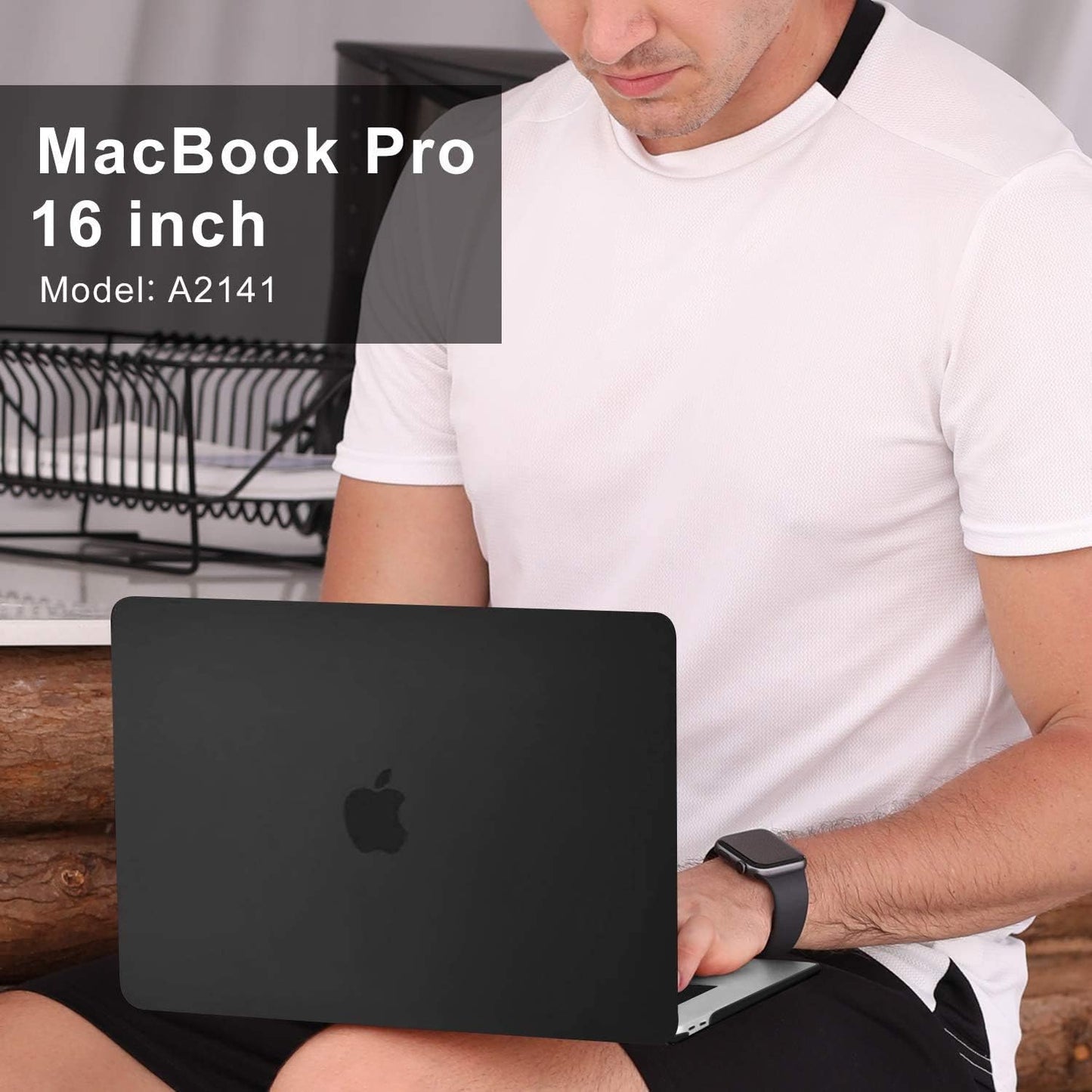 MOSISO Compatible with MacBook Pro 16 inch Case 2020 2019 Release A2141 with Touch Bar, Ultra Slim Protective Plastic Hard Shell Case Cover, Matte Black