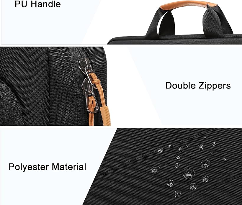 MOSISO Laptop Shoulder Messenger Bag, Computer Bag, Briefcase with Front Rectangle&Horizontal Pockets&Belt iMosiso