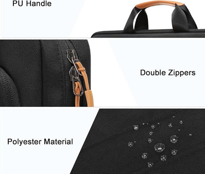 MOSISO Laptop Shoulder Messenger Bag, Computer Bag, Briefcase with Front Rectangle&Horizontal Pockets&Belt iMosiso