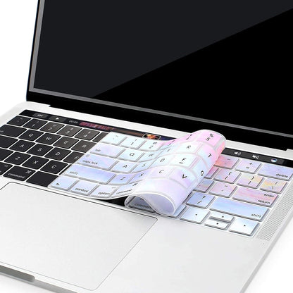 MOSISO Keyboard Cover Compatible with MacBook Pro with Touch Bar 13 and 15 inch 2019 2018 2017 2016 (Model: A2159, A1989, A1990, A1706, A1707),Pattern Silicone Skin Protector, Colorful Clouds