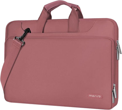 MOSISO 360 Laptop Shoulder Bag with Matching Color Sleeve & Luggage Strap, Fits 13–17.3 Inch Dell XPS HP Pavilion IdeaPad Acer Alienware Omen Notebook