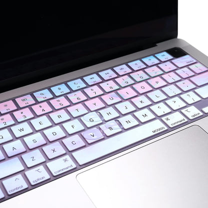 MOSISO Keyboard Cover Skin Compatible with MacBook Air 15 inch M3 A3114 M2 A2941/Air 13.6 A3113 A2681/Pro 14/16 M4 M3 M2 M1, Colorful Clouds