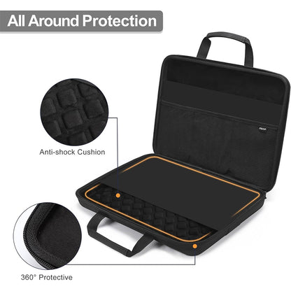 MOSISO Shockproof Waterproof EaVA Hard Shell Laptop Carry Case with Handle, Front Pocket & Luggage Belt, Fits 13.3–17.3 Inch MacBook HP Dell Lenovo Asus Notebook
