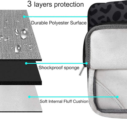 MOSISO Compatible with MacBook Air 13 inch Case 2022-2018 Release A2337 M1 A2179 A1932 Retina Display, Plastic Leopard Grain Hard Shell&Sleeve Bag&Keyboard Skin&Webcam Cover&Screen Protector, Black