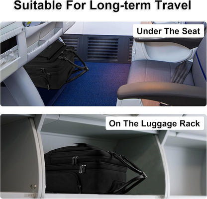 MOSISO Rolling Laptop Bag, 15.6 inch Rolling Briefcase for Women Men, Expandable Overnight Computer Bag with Flapover Pocket & Belt on 2 Wheels for Work Travel Business, Black