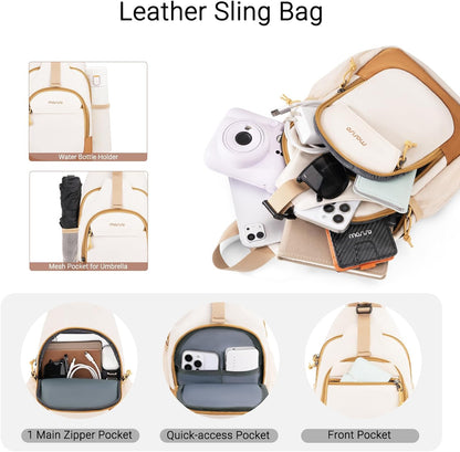 MOSISO Crossbody Sling Bag & Hiking Daypack for Women Men — USB Charging Port, Anti-Theft Pocket & Adjustable Padded Strap