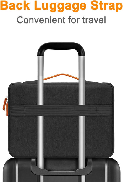 MOSISO 360 Protective Laptop Sleeve Compatible with MacBook Air/Pro, 13-13.3 inch Laptop, Compatible with MacBook Pro 14 inch M3 M2 M1, Flip Bag with Closure