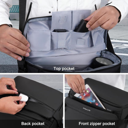 MOSISO Crossbody Camera Bag with Custom Removable Dividers. Fits DSLR, Mirrorless Cameras, Drones & Gimbals.