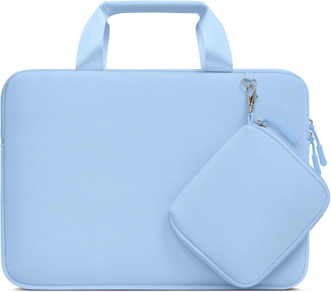 MOSISO Laptop Case 13.3 inch, 13-13.3 inch Laptop Sleeve Bag Compatible with MacBook Air/Pro 13 / Pro 14, HP Dell ASUS, Neoprene Carrying Computer Bag with Handle&Detachable Small Case, Antique Green