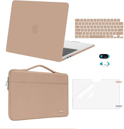 MOSISO Compatible with MacBook Air 13 inch Case M5 2026 M4 2025 M3 M2 2024-2022 A3449 A3240 A3113 A2681,Hard Shell&Sleeve Bag&Keyboard Skin&Webcam Cover&ScreenFilm for MacBook Air 13.6